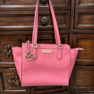 Michael Kors Pink Saffiano Leather Tote